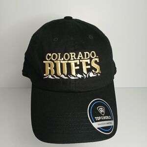 Colorado Buffaloes Black Hat NCAA Top of the World Adjustable Strap Back New